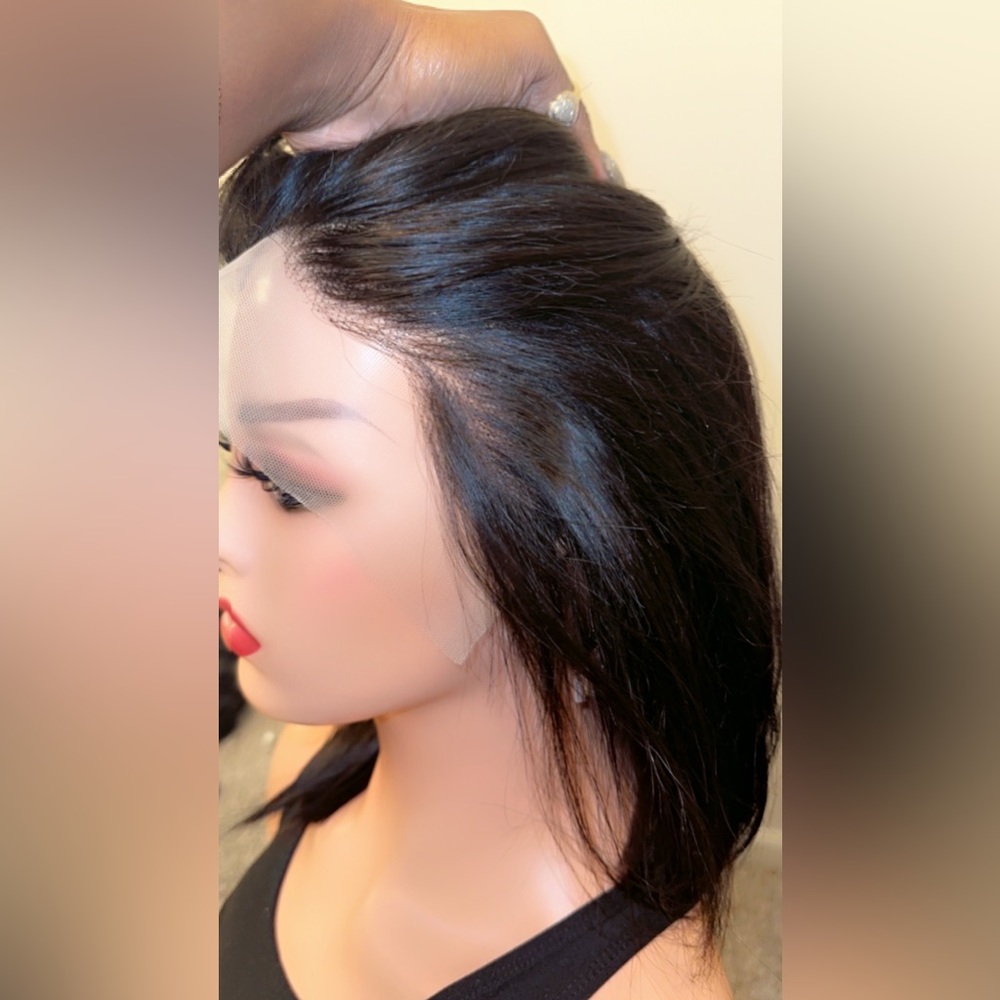 12” Human Hair Bob Wig - Picture 13 of 16